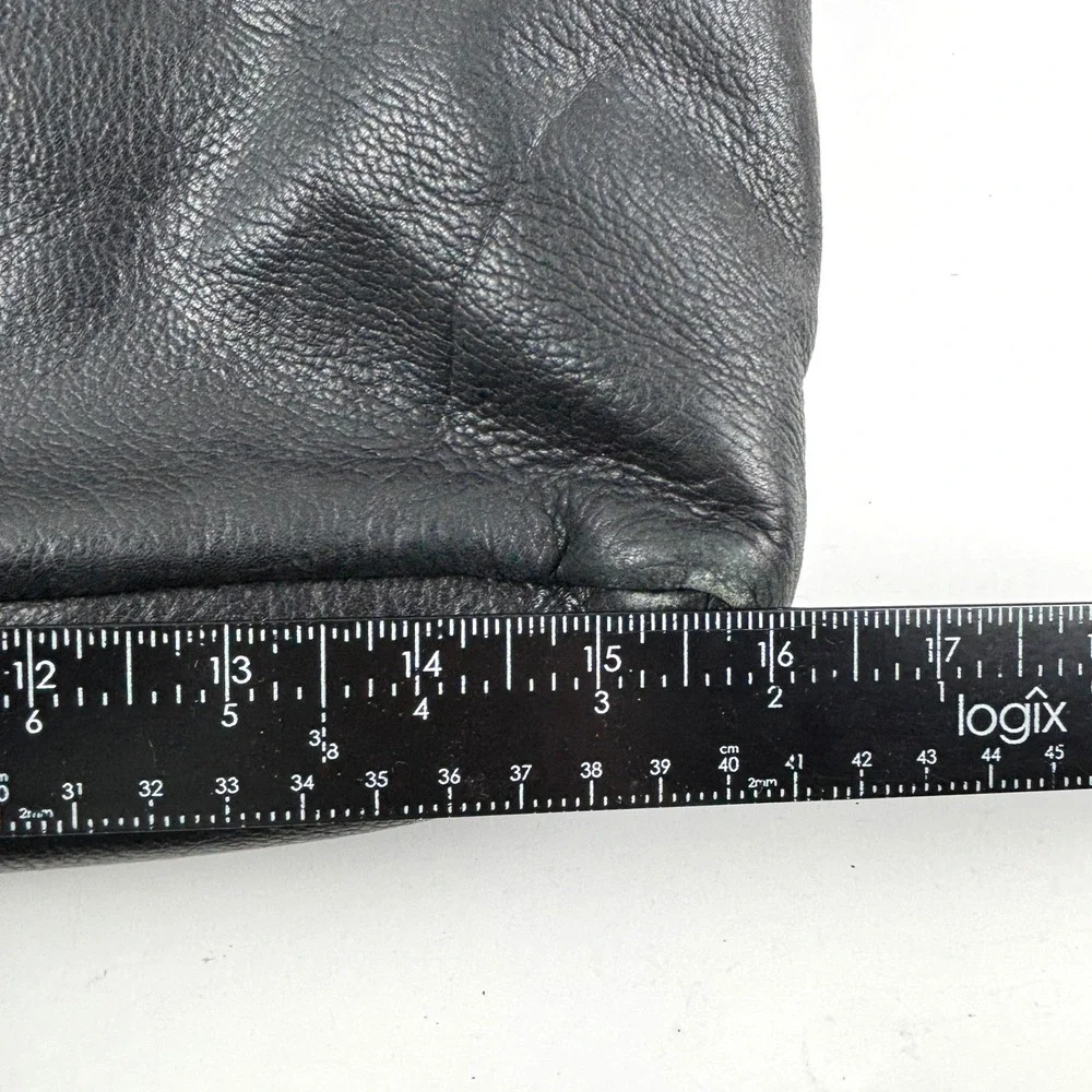 Latico Messenger Bag Unisex Large Black Leather Crossbody Work Laptop